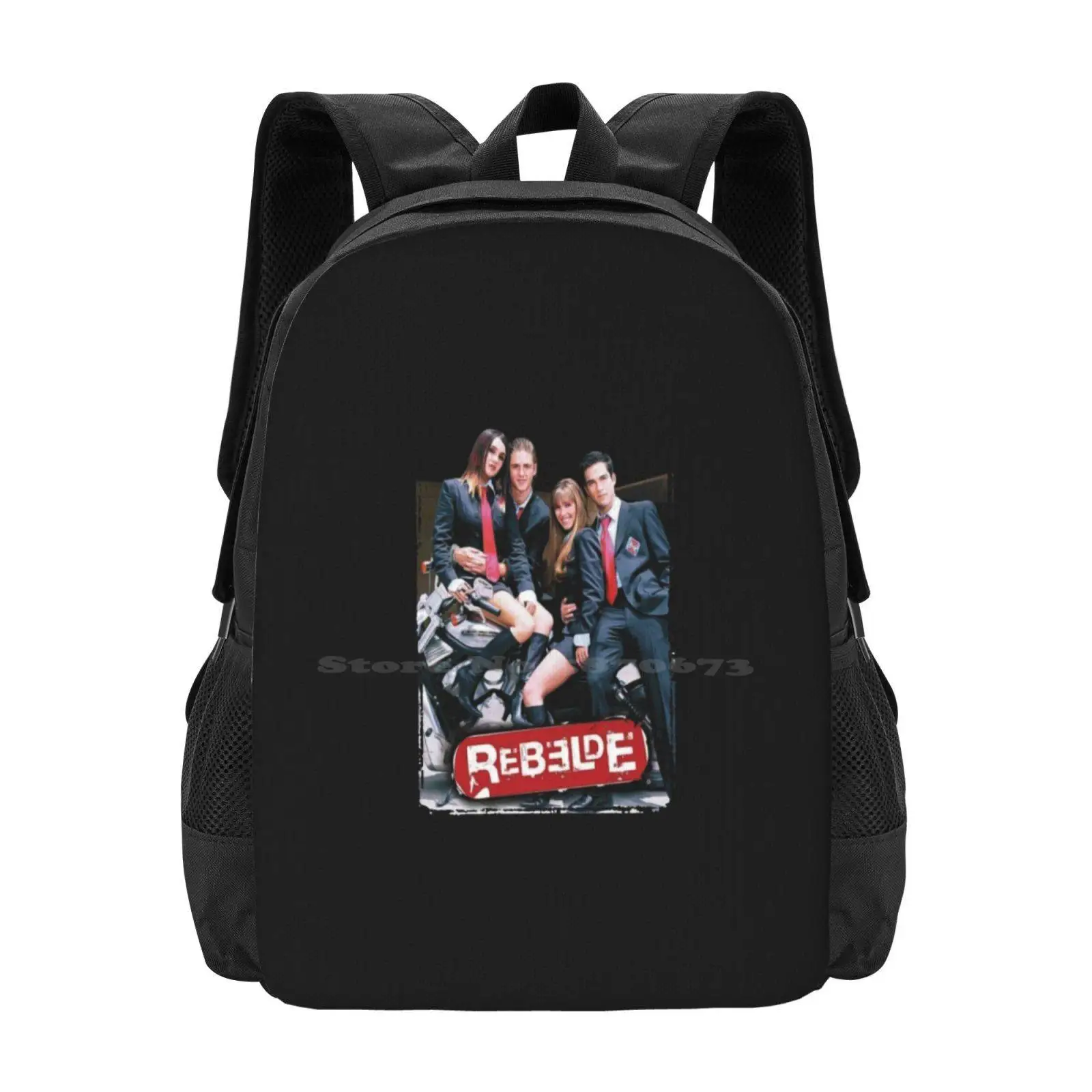 

Awwsomely Simple Large Capacity School Backpack Laptop Bags Rebelde Tv Show Tv Series Mexico Telenovela Drama Comedy Cris