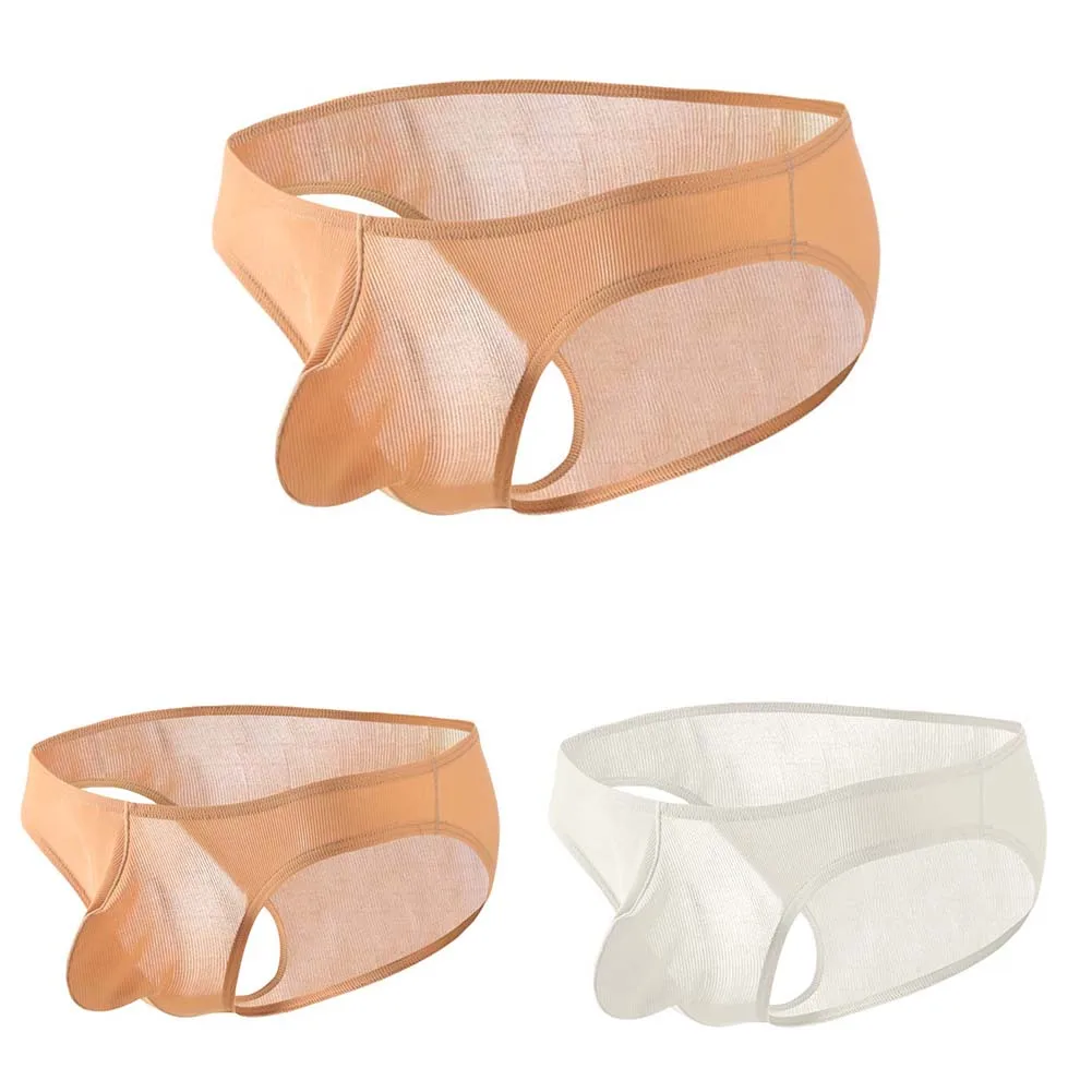 

Мужские трусы с выпуклым мешочком, нижнее белье из ледяного шелка, дышащие крутые трусики с низкой посадкой, удобные простые трусы