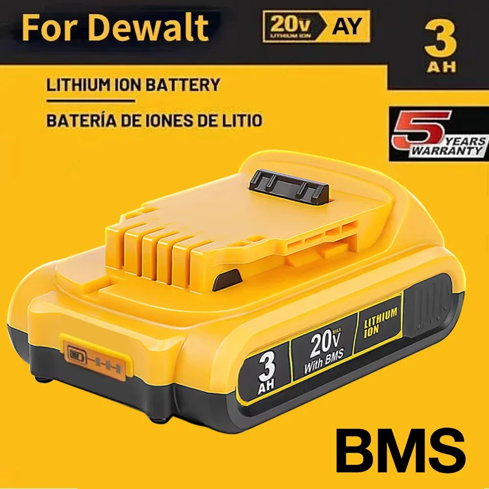 

DCB203 Li-ion Battery 18Volt 20V 3.0Ah For Dewalt Max Tools DCB205 DCB206 DCB204 DCB200 DCB182 DCB180 DCB230 DCD DCF DCG Series