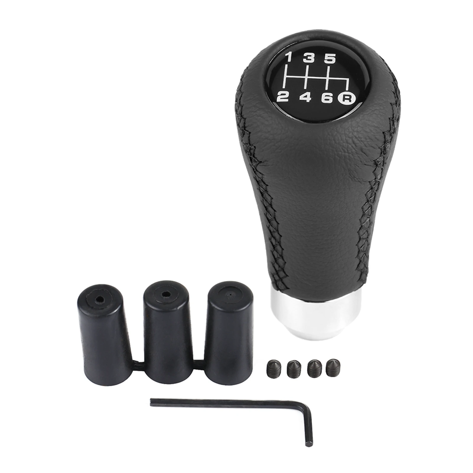 Auto Voertuig 6 versnellingen Pookknop PU Shifter Stick met 3 slangen 6 versnellingen Pookknop Pookknop
