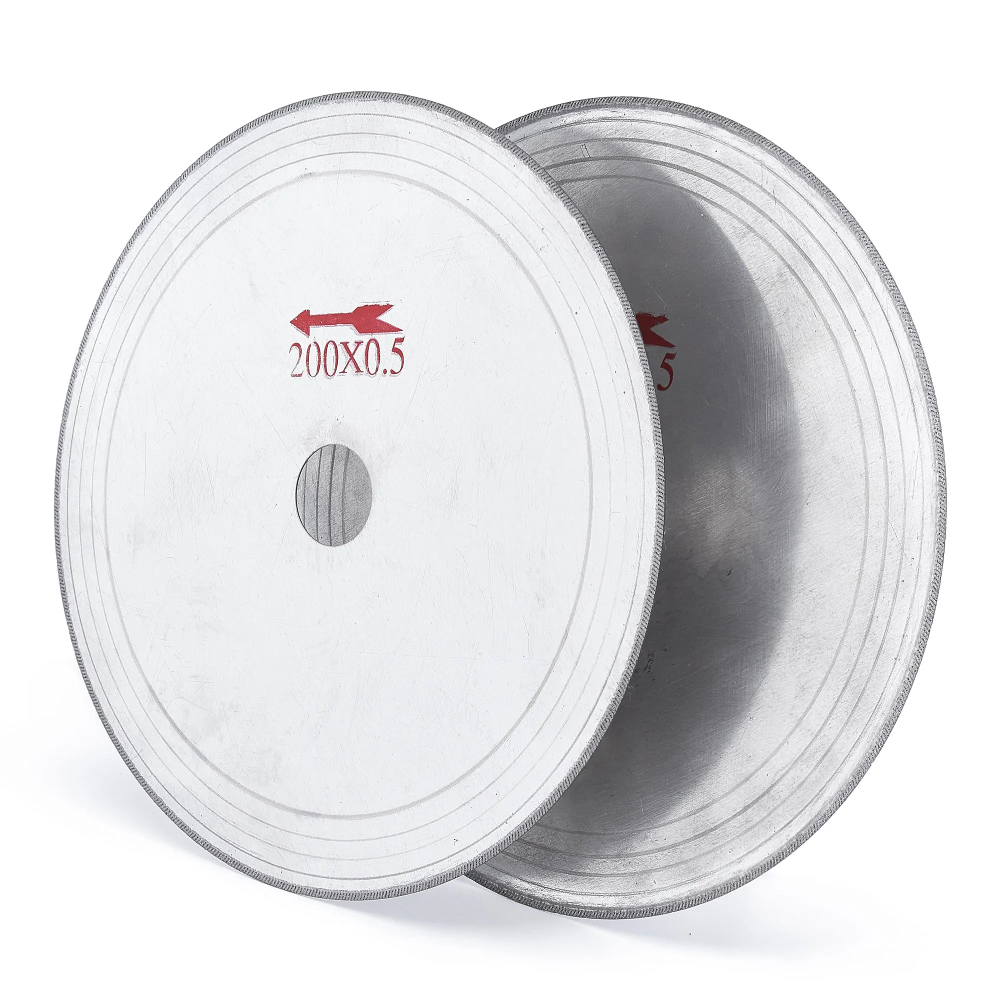 2個入り-8インチ（200mm）超薄型ダイヤモンド研磨用鋸刃-切断ディスク-アーバーホール25mm-宝石・ガラス・ジュエリーストーン用