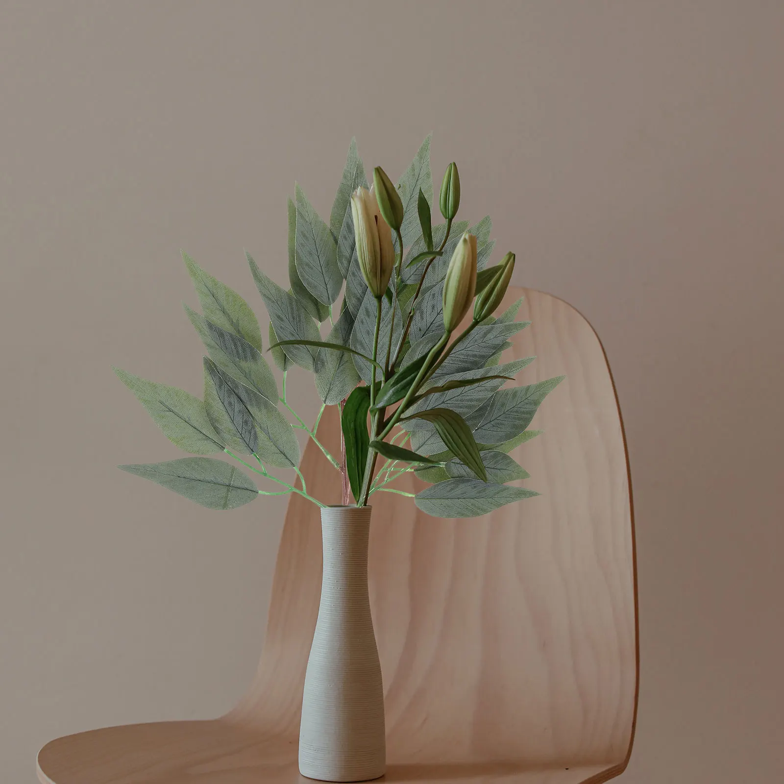 

Artificial Eucalyptus Leaves Stem Fake Faux Realistic Natural Touch Branches Home Wedding Party Decor Vase Adornments Office