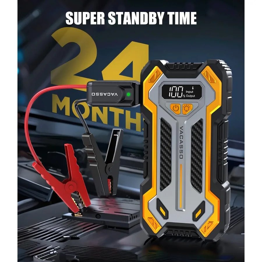 Carro ir para iniciantes 5000a para motores a gás de até 10l e 8l diesel 12v portátil jumper starter power pack com reforço de alta capacidade