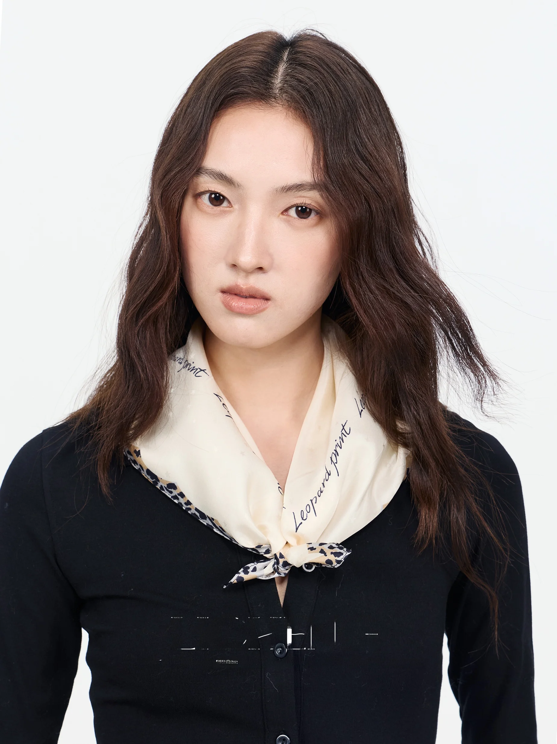 richeng-ヒョウ柄シルクスカーフ-レディース-春夏-多用途-星刺繍-高品質ネックスカーフ-おしゃれなアクセサリー