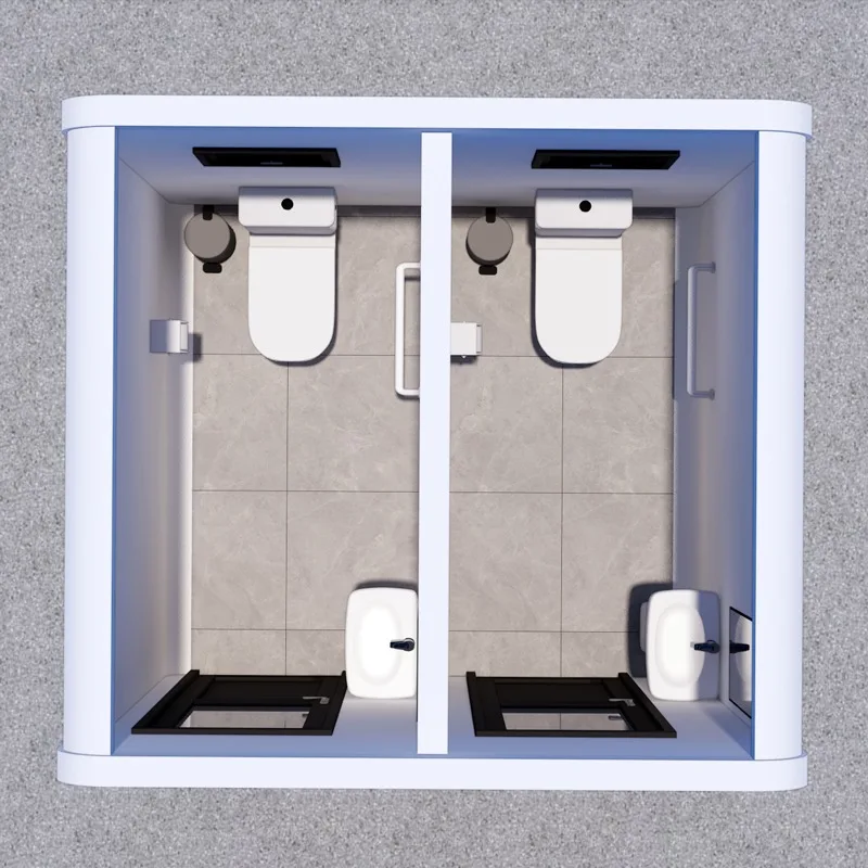 Toilettes mobiles d'urgence multifonctionnelles à déploiement rapide, construction durable, résistance aux intempéries