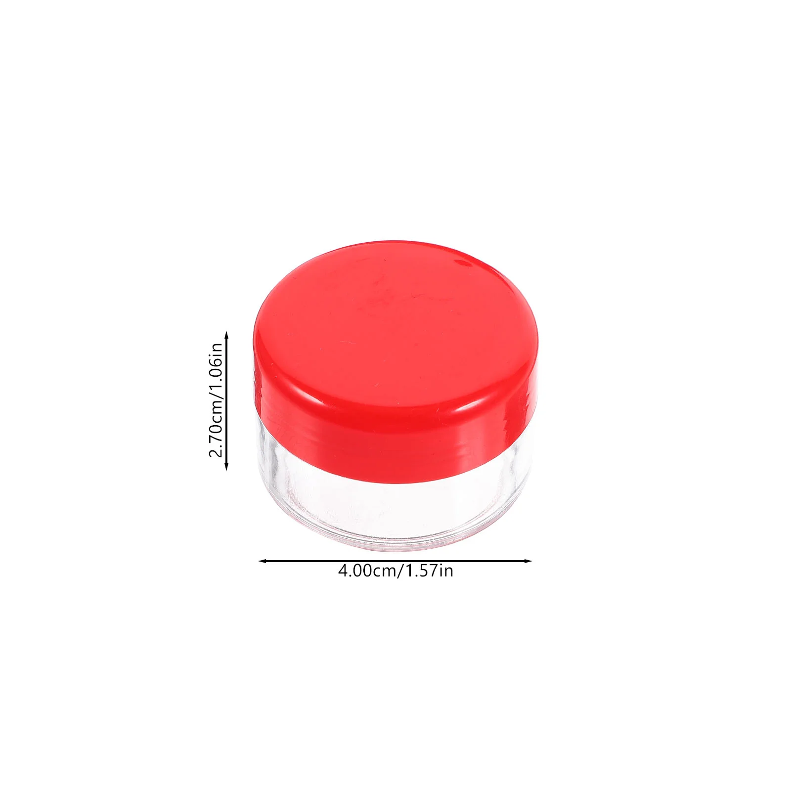 6 Pcs Vial Cream Containers Wide Mouth Red Cover Storage Jar Travel Plastic for with Lids