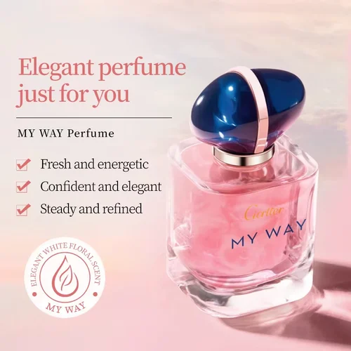 Imagen 2 del producto 50 ml (1,7 oz) Perfume de marca My Way Perfume unisex Fragancia floral afrutada de larga duración Perfume de madera para spray corporal Mujer