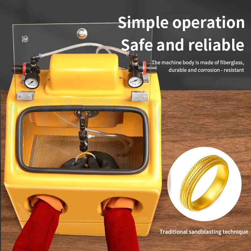 Jewelry Manual Sandblasting Machine Gold And Silver Sandblasting Processing Antique Gold Bacelet Pneumatic Water Sandblasting
