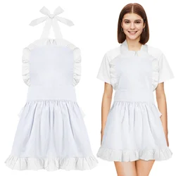 Apron Women Aprons For Cooking Clean Maid Costume Waitress Cotton White Frilly Women's Miss