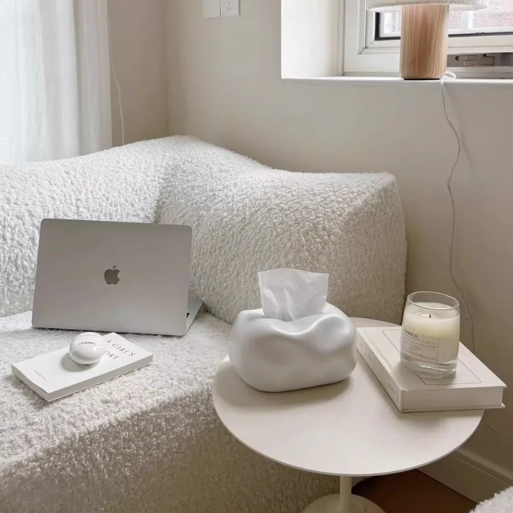 

Ceramic Tissue Box Nordic Advanced Napkin Holder Living Room Kitchen Dining Table Household Tissue Storage Box Decoration Gift