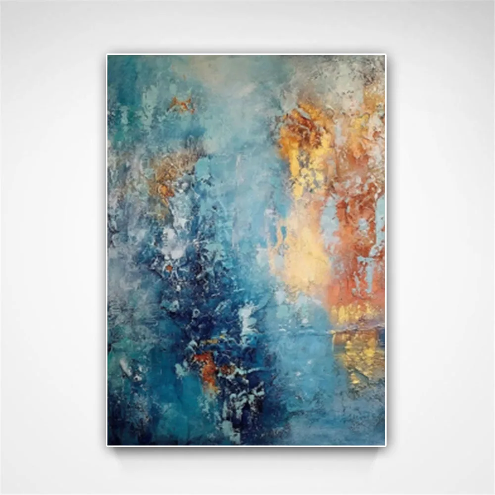 100% Handmade Abstract Oil Painting Home Decor Picture Simple Nordic Model Room Retro Gray Canvas Poster Decorative Wall Art