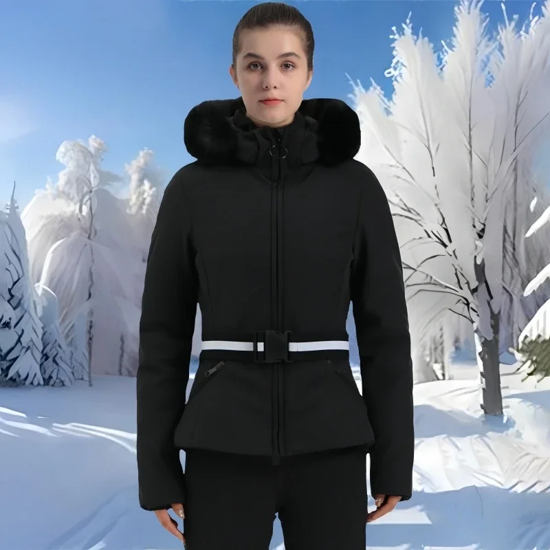 

Skiing Jacket 2025 Mountain Snowboard Jackets Winter Hooded Woman Snow Jackets Outdoor Sports Outerwear Windproof Warm Tracksuit