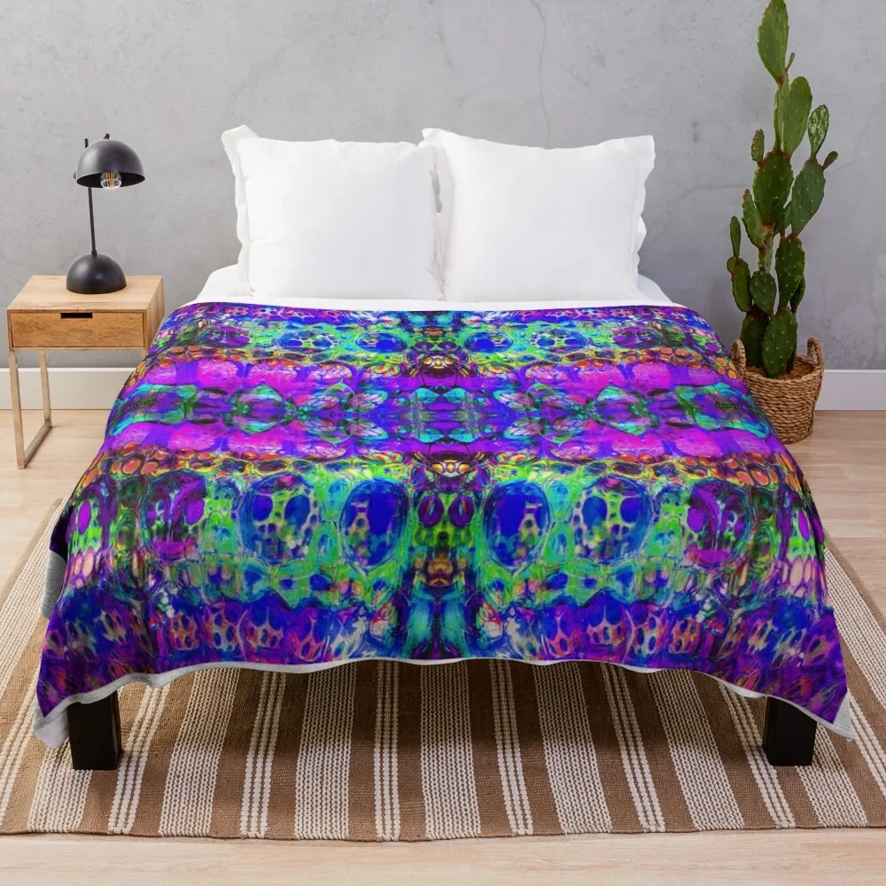 

blacklight madness Throw Blanket Comforter Thermal Decorative Sofas Soft Plush Plaid Blankets