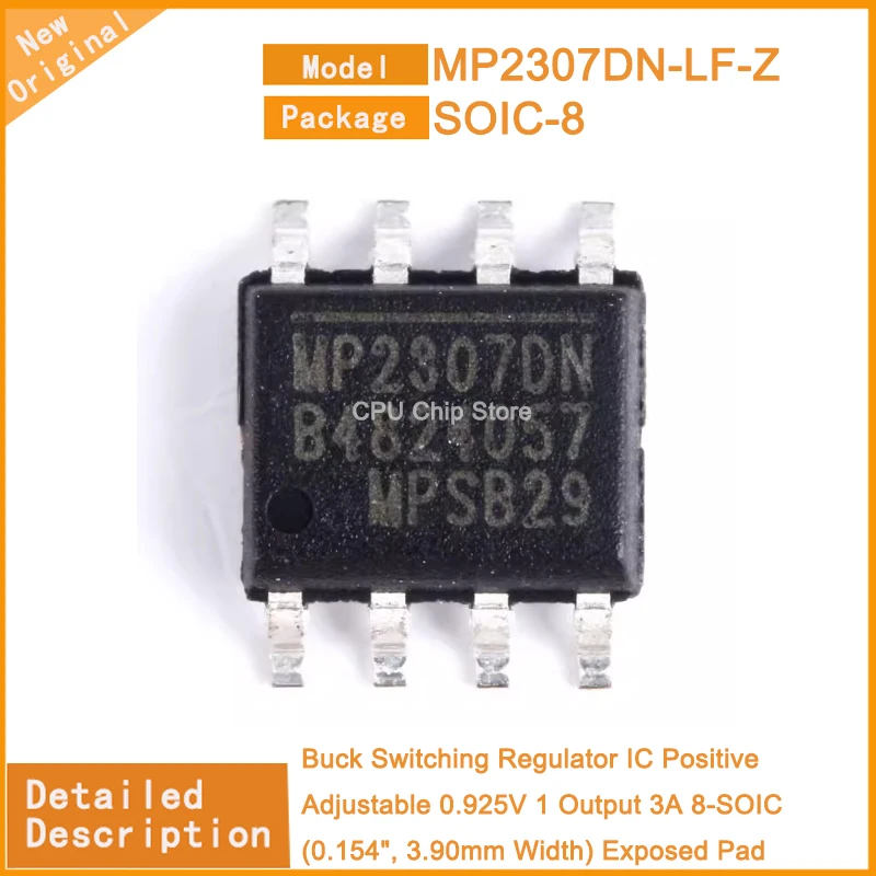 10Pcs/Lot  New Original  MP2307DN-LF-Z  MP2307DN Buck Switching Regulator IC Positive Adjustable 0.925V 1 Output 3A 8-SOIC