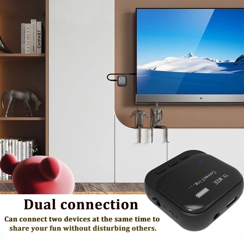 2 v 1 Bluetooth 5.2 rádiový vysílač přijímač bezdrátový 3.5mm hever AUX bezdrátový audio adaptér mikrofon handsfree volat pro TV auto PC