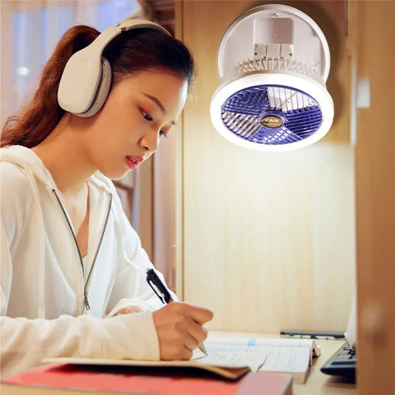 -A61K مروحة شحن تلسكوبية قابلة للطي، مروحة متعددة الوظائف، محمولة لاسلكية للمنزل، كتم الصوت، متعددة الوظائف، مروحة صغيرة LED