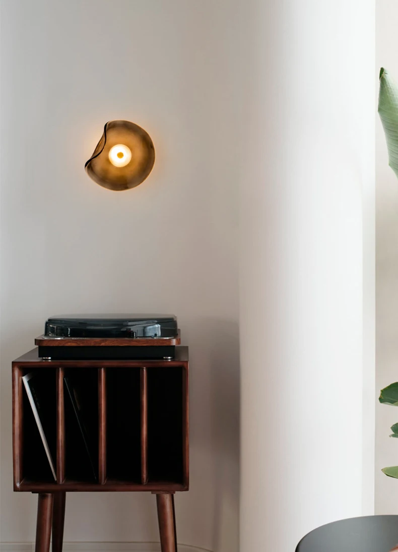 Art Amber Gray Glass LED Wall Light 3000K Sconce