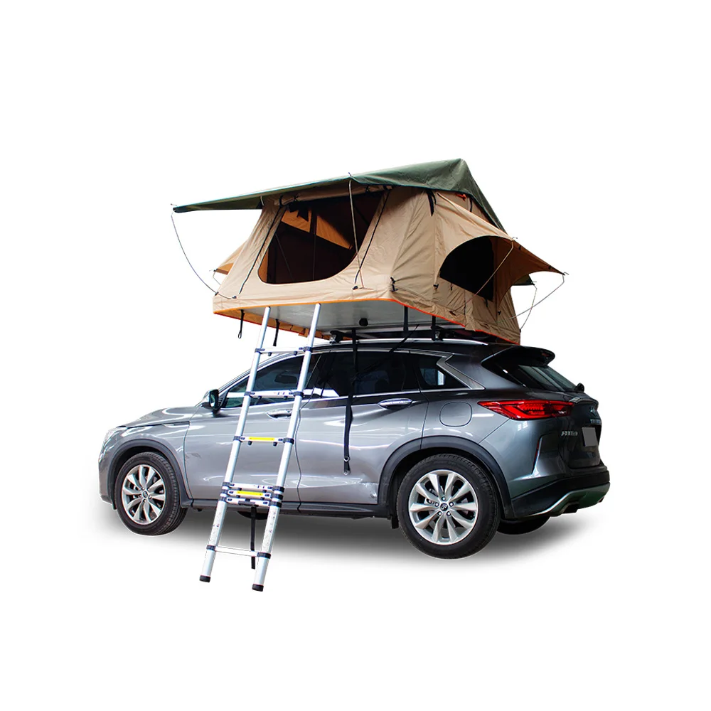 High Quality Polycotton Canvas SUV Car Offroad Camping Roof Top Tent