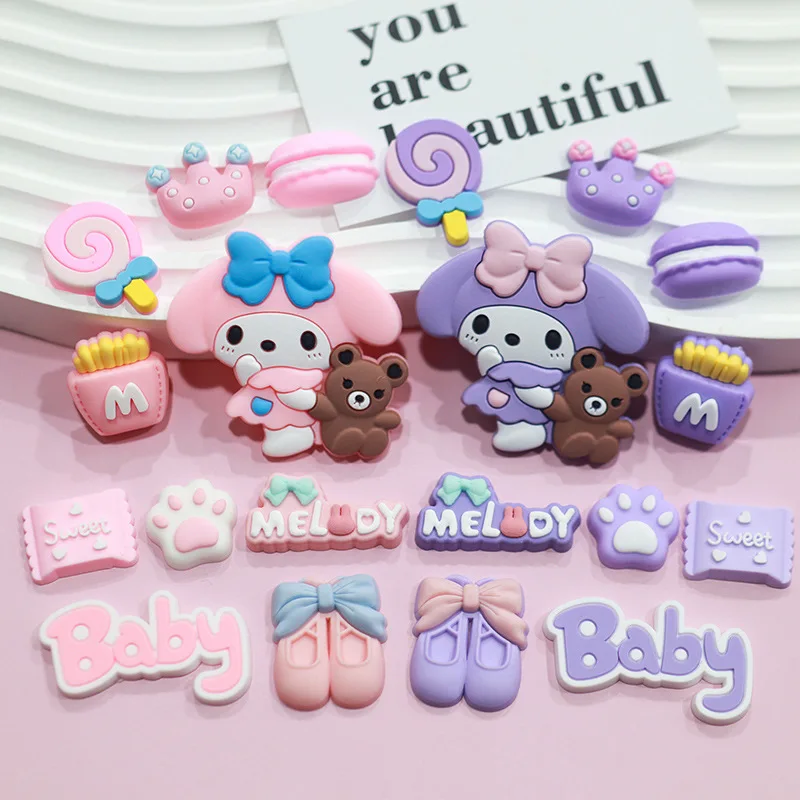 

Little Bear Melody PVC Soft Rubber Charm Shoes Accessories Garden Shoes Wooden Clogs Sandals DIY Decoration Birthday Party Gift