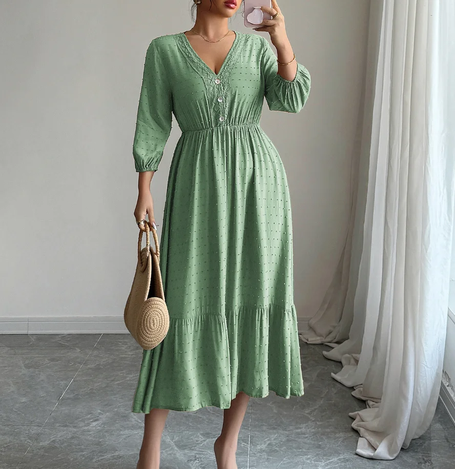 

2026 Elegant New Fashion Casual Autumn/winter Vacation Fashion Versatile Long Skirt Dress Women's Wear Female Outfits