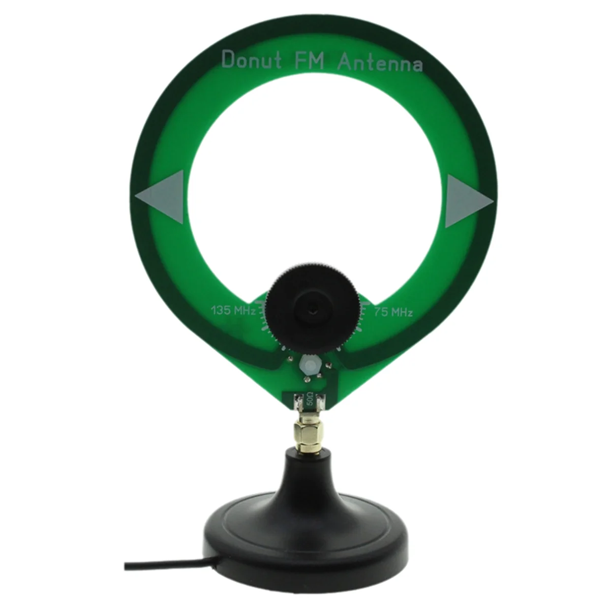 AT77 Donut FM-антенна 75M-135 МГц FM-антенна SMA с мужским интерфейсом Мини-петлевая антенна