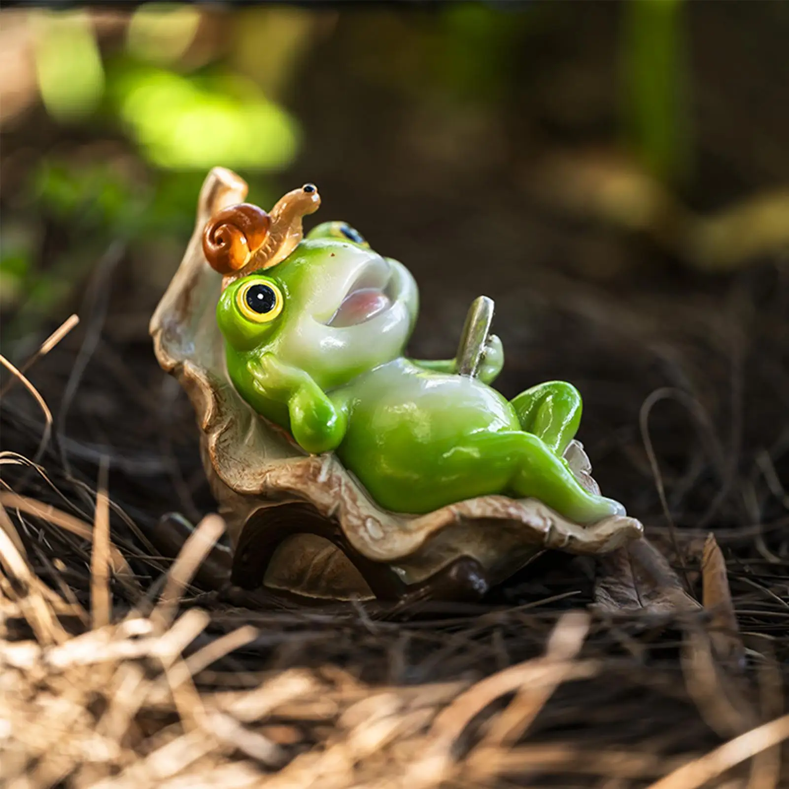 

Frog Statue Decorative Yard Figurines Small Decorative Figurine Ornament For Balcony Patio Garden Decor Sculpture