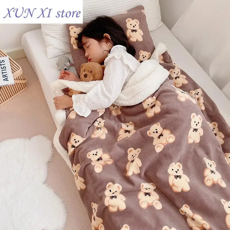 

New Milk velvet blanket children's blanket thickened lamb velvet blanket thickened double-sided velvet lunch