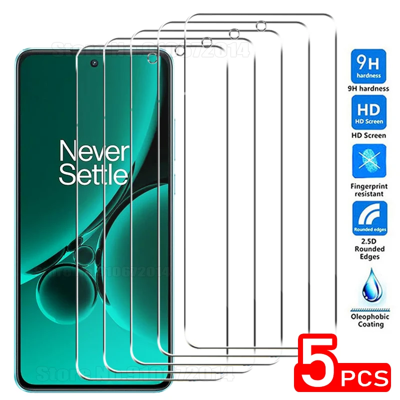 5PCS For OnePlus Nord CE 3 2 4 Lite 2T N10 N20 N30 5G 9H Tempered Glass For OnePlus 10T 8T 9RT 10R ACE 2V Pro Screen Protectors