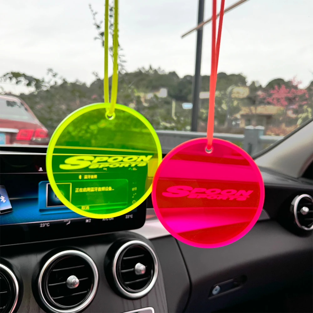 Car Rearview Mirror Fashion Pendant JDM Car Decoration Acrylic Auto Ornament Accessory Hanging Charm For illest spoon js racing