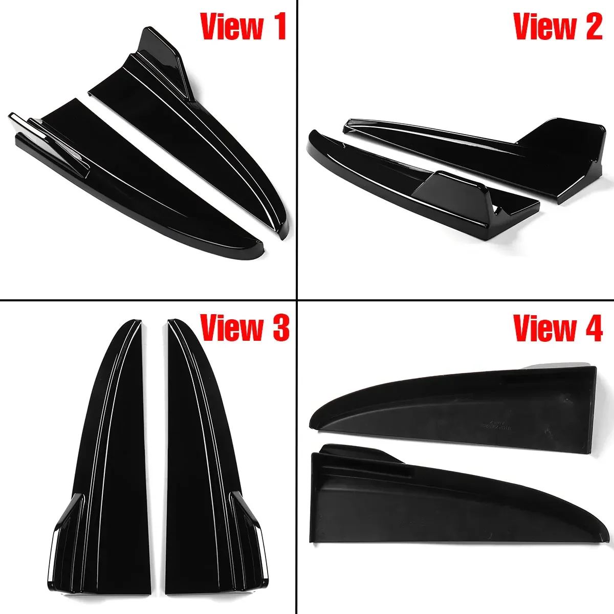 High Quality Rear Bumper Side Splitters Aprons For Mercedes For Benz W205 C180 C200 C260 C43 AMG 2015-2021 Rear Bumper Diffuser