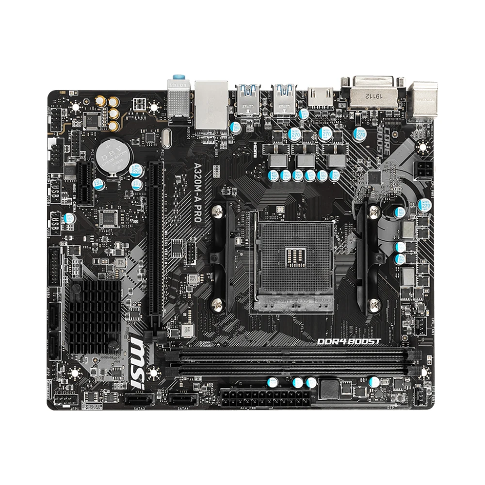 Imagem -02 - Msi-placa-mãe Micro Atx A320m-a Pro Soquete Am4 para Processadores Ryzen 2ª e 3ª Geração Slot 2700 3500 3600x 3700x 5700x3d Ddr4