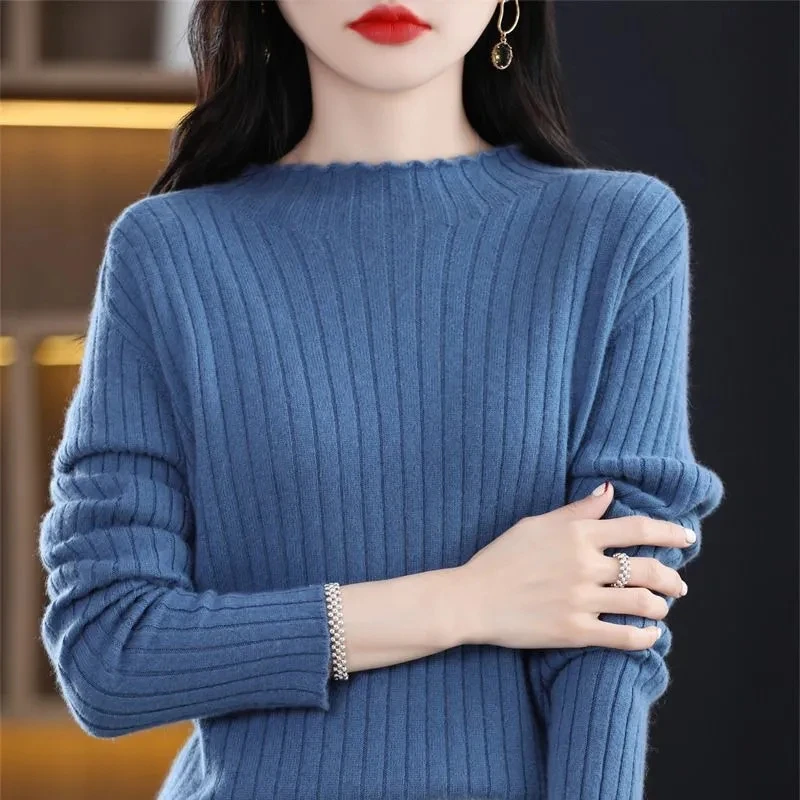 

Women Turtleneck Sweaters Casual Soft Cashmere Pullovers Elastic Jumpers Knit Slim Basic Sweater For Women Winter