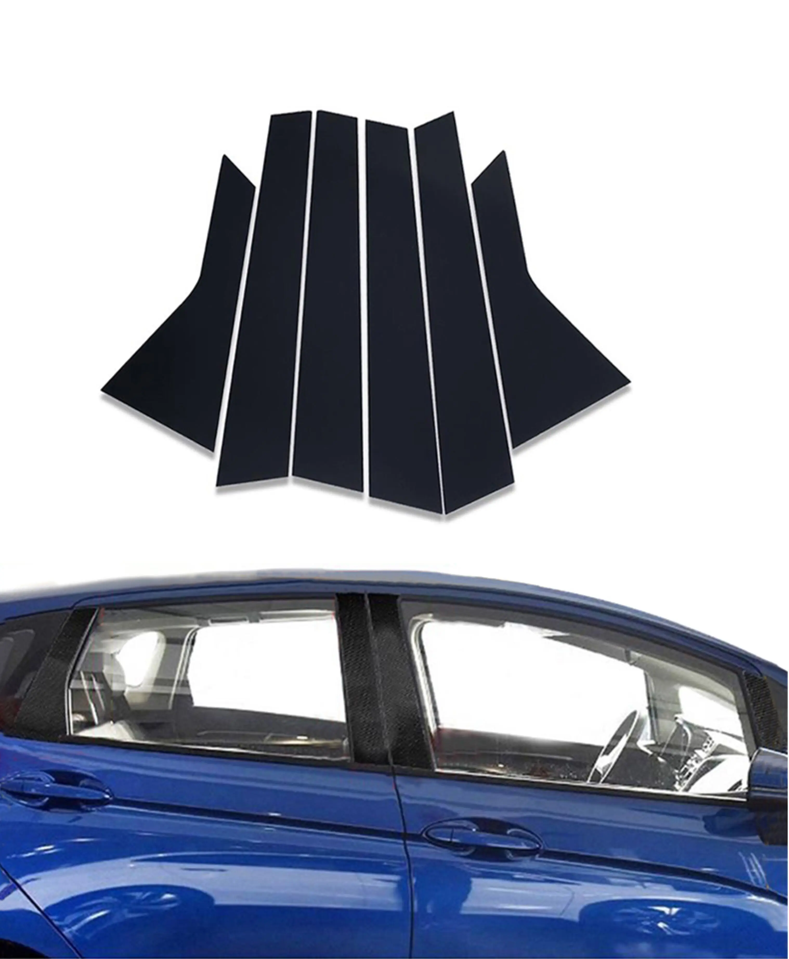 

6PCS Car Window Pillar Posts Door Trims Cover for Honda FIT JAZZ 2014 2015 2016 2017 2018 2019 2020 Accessories Auto Parts