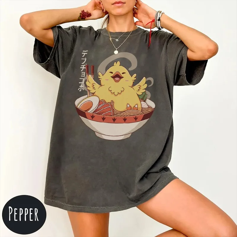 Fat Chocobo Shirt: Funny Final Fantasy Gaming Tee Summer unisex Loose and Breathable cotton T-shirt