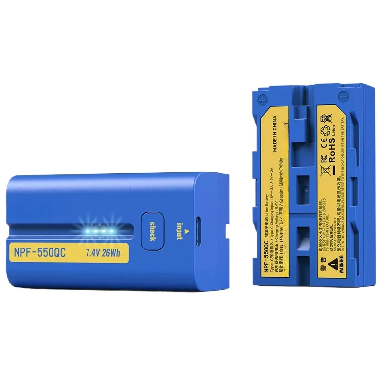 For Video Light Slider Monitor Li-ion Battery Type-C USB Pocket Battery 3500mAh