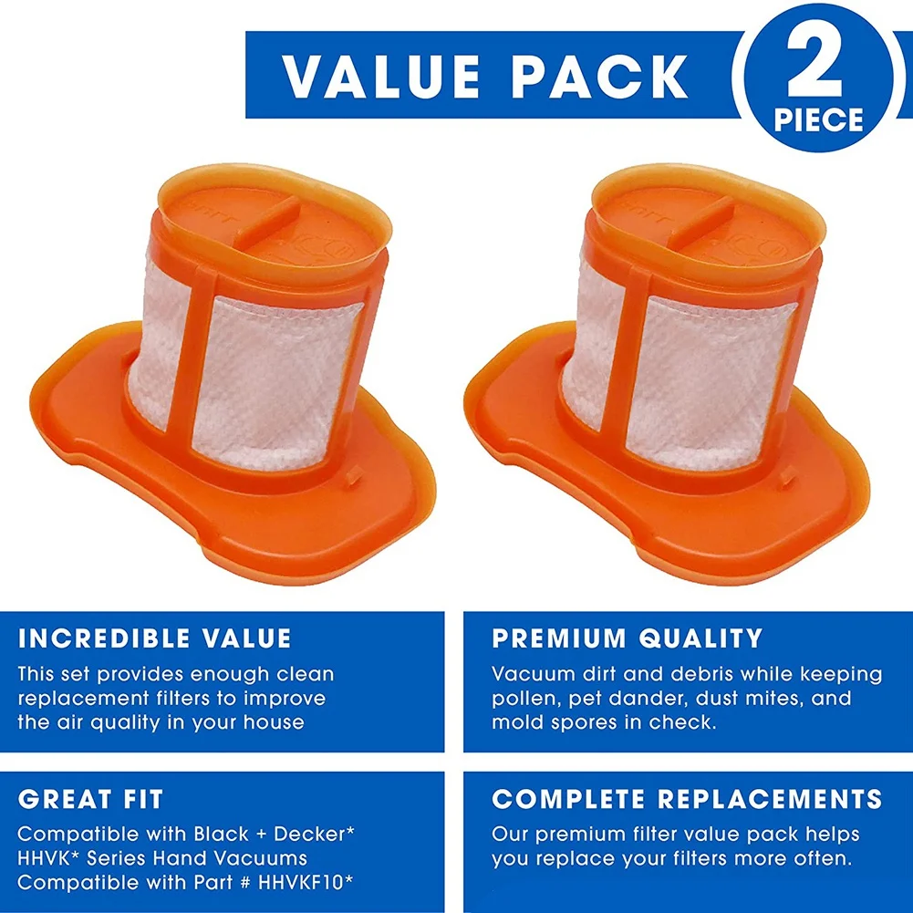 مرشحات بديلة A88X متوافقة مع ملحقات المكنسة الكهربائية Black+Decker HHVKF10، HHVK320J10، HHVK515J00FF