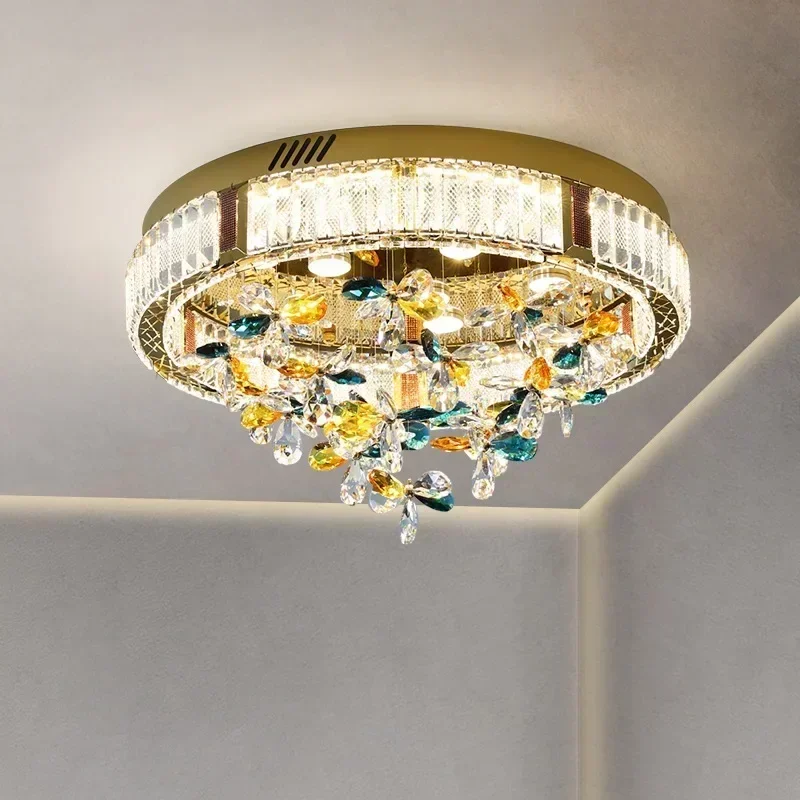 Luxury Crystal Chandeliers Led Ceiling Lamp Modern Lustres Kitchen Living Dining Room Bedroom Home Decor Indoor Lighting Fixture