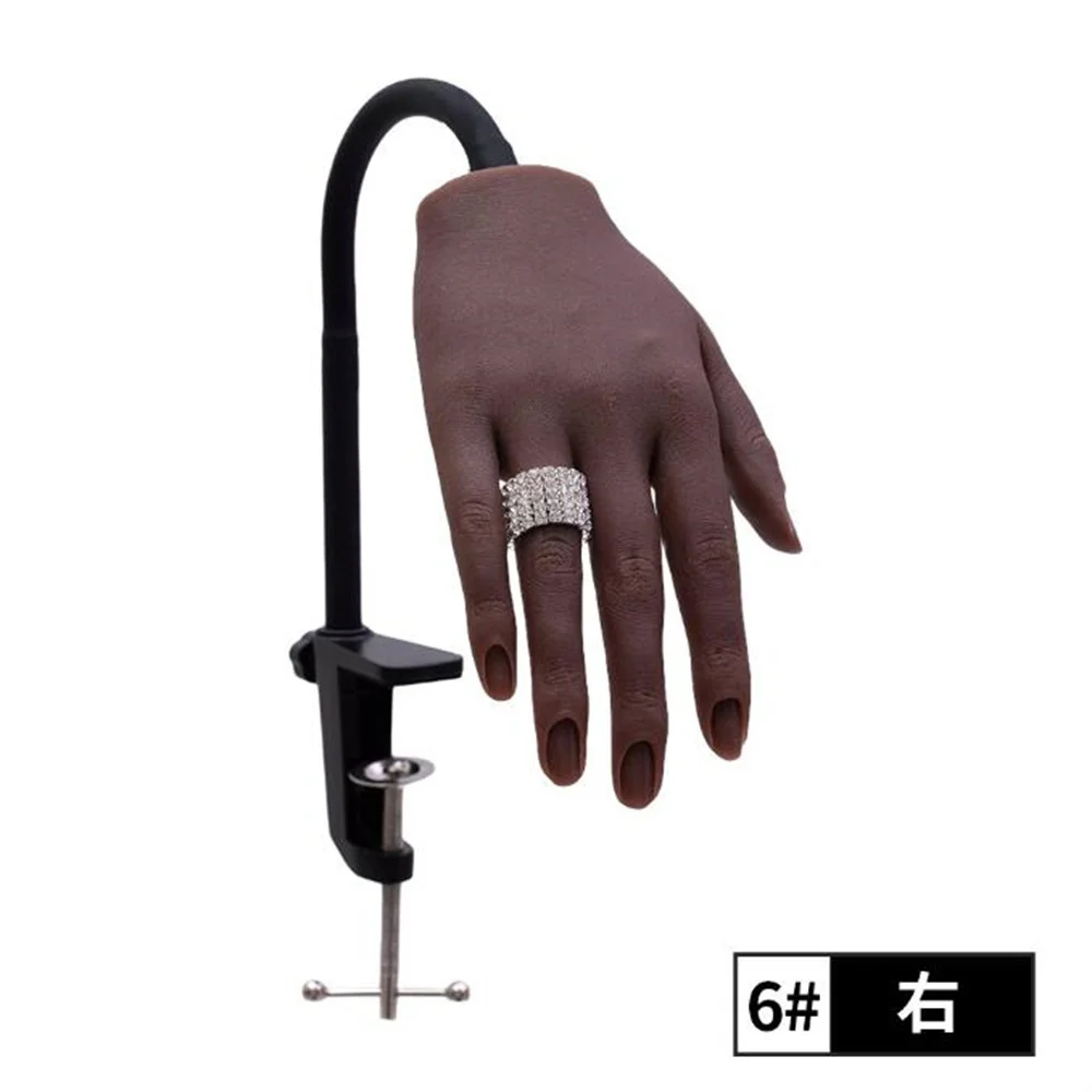 Female Right Hand Mannequin, Color Silicone, Nail Enhancement Training, Flexible, Supporting Teaching, Artificial Model, E091