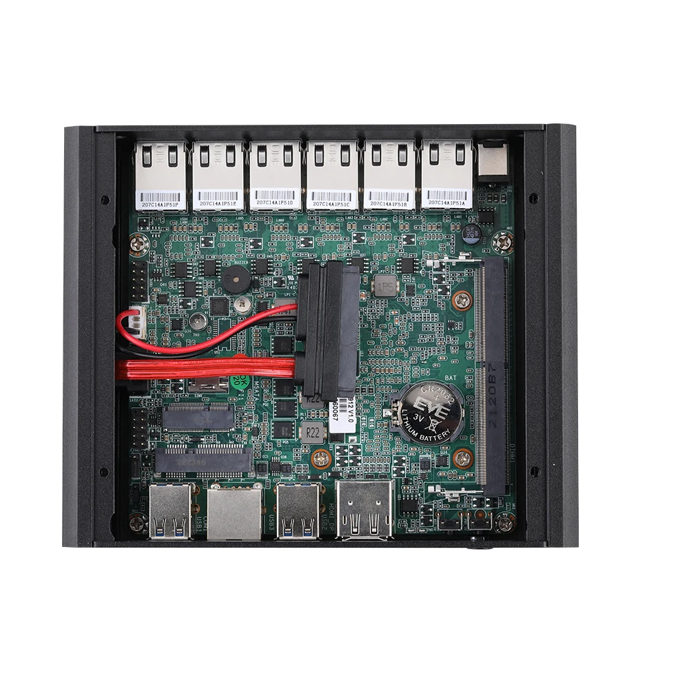 Qotom 미니 PC Pfsense 언탱글 OPNsense 라우터 방화벽, 8 세대 인텔 셀러론 펜티엄 프로세서, 6x i225V, 2.5G LAN