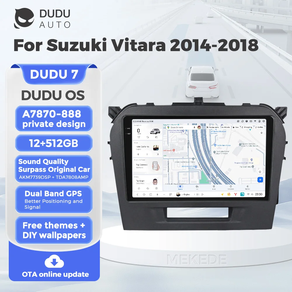 DUDU7 8Core 12+512G GPS 2Din Android Car Radio Player For Suzuki Vitara 2015 2016 2017 2018 2019