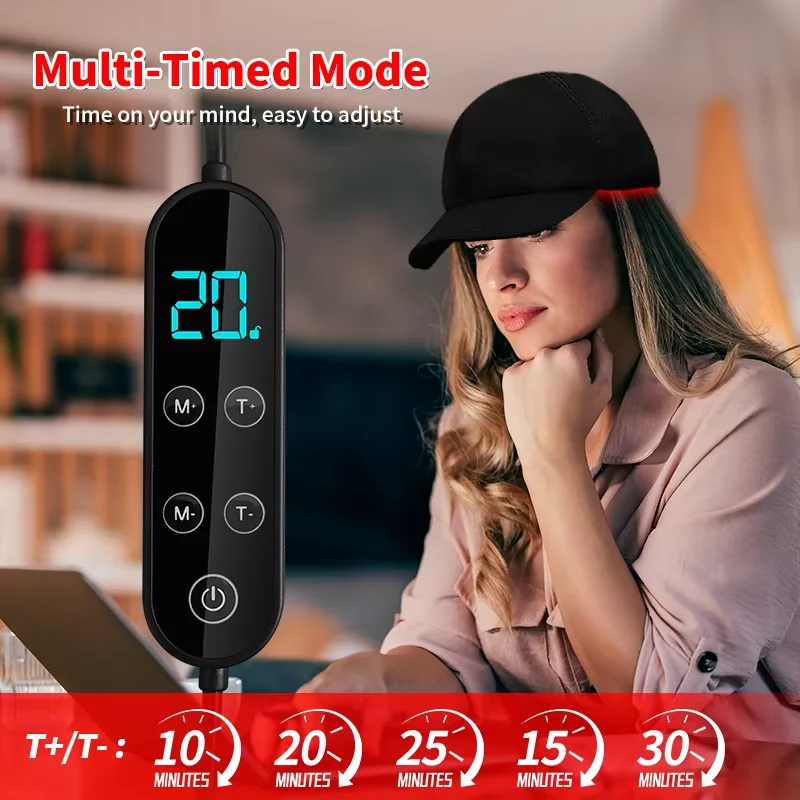 Portable Red Light  Hair Growth Cap 180 LEDs 660nm 850nm Infrared Body Hat Portable LED Device for Beauty and Care
