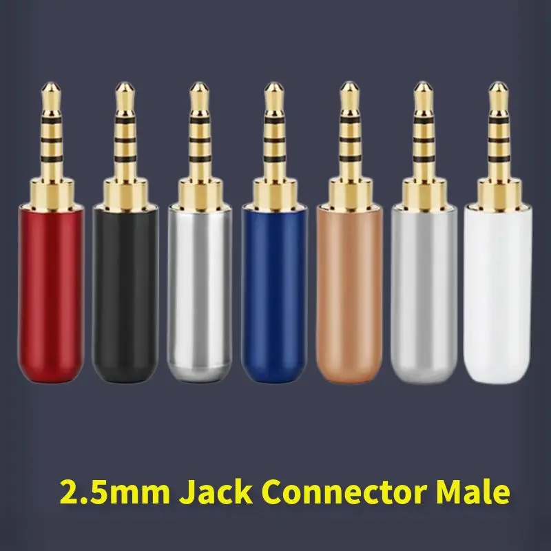 Audio Jack 2.5mm Headphone Plug 4 Poles Speaker Terminal 2.5 Connector Soldering 4.2mm Earphone Cable Consumer Electronics