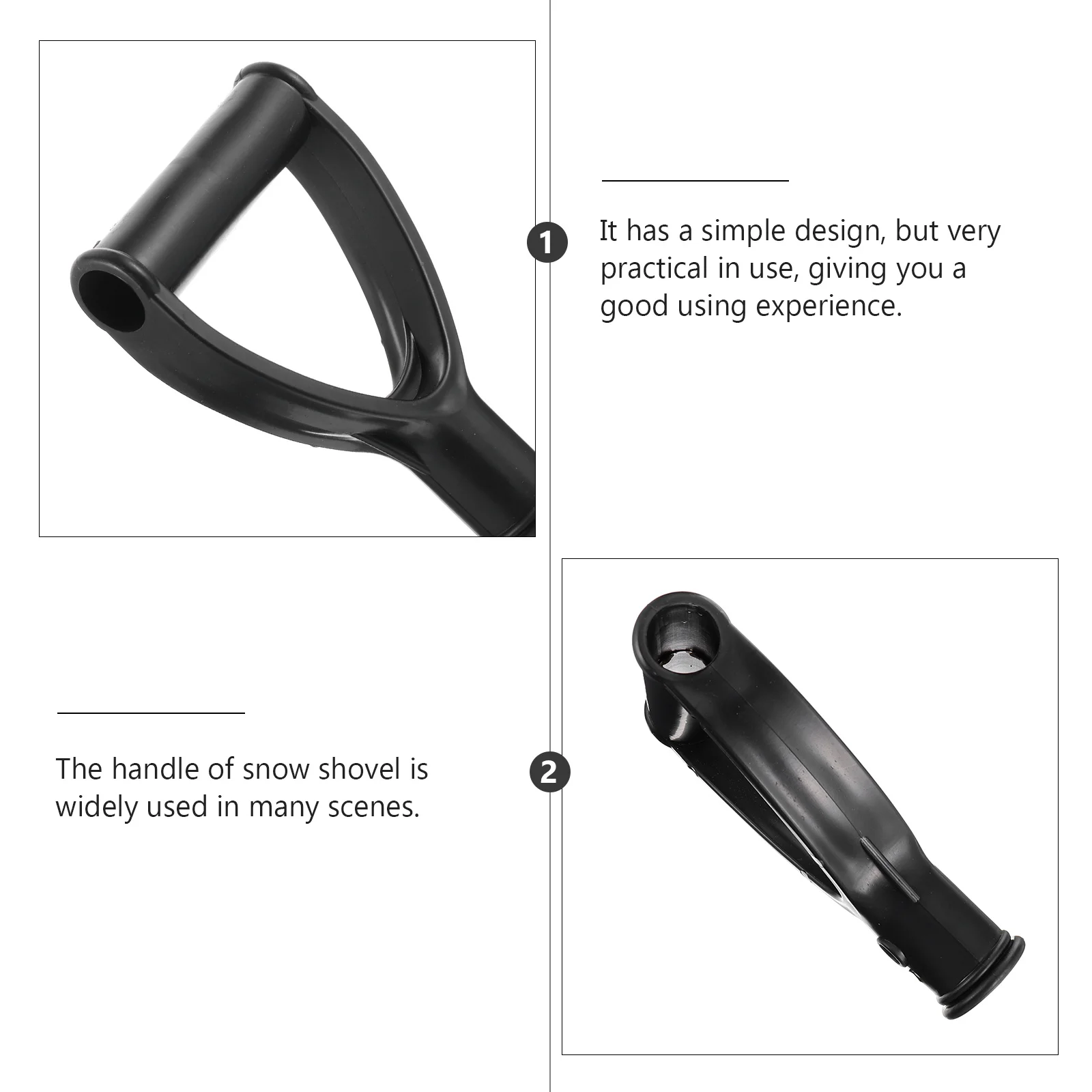 

3Pcs Snow Shovel Handles Plastic Iron Replacement Parts Durable Ergonomic Grip for Snow Tools Shovel Handle