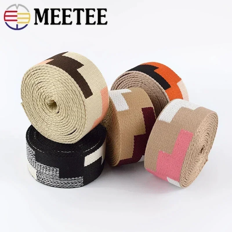 2Meters 38mm Colorful Polyester Webbing HandBags Strap Ribbon Tape Backpack Garment Lace Bias Banding DIY Sewing Accessories