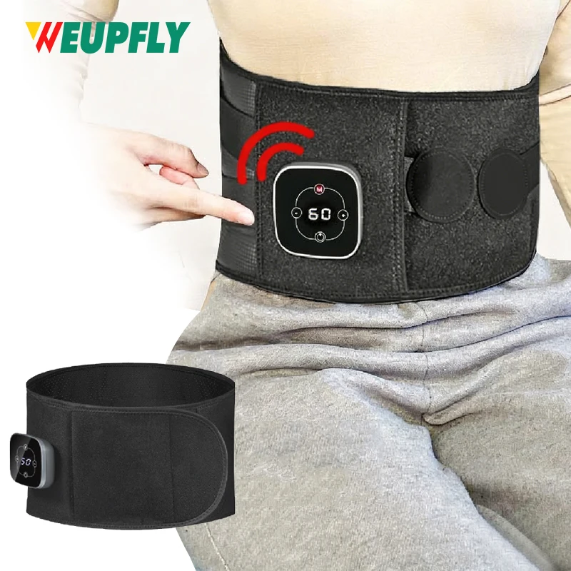 

1PCS Cordless Portable Heating Pad with Massager for Lower Back Soothing, 5 Heat 3 Vibration, Rechargeable, Gifts for Mom Dad