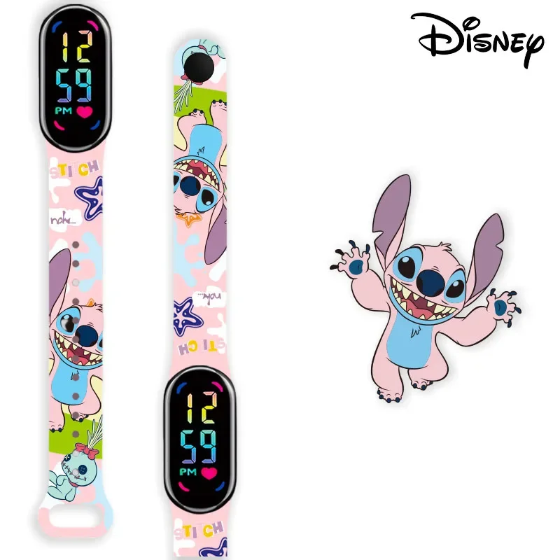 Disney Lilo Stitch Angel Printed Silicone Soft Strap For Xiaomi 8/7/6/5/4/3/NFC Watch Band Cartoon Bracelet Movement Wristband