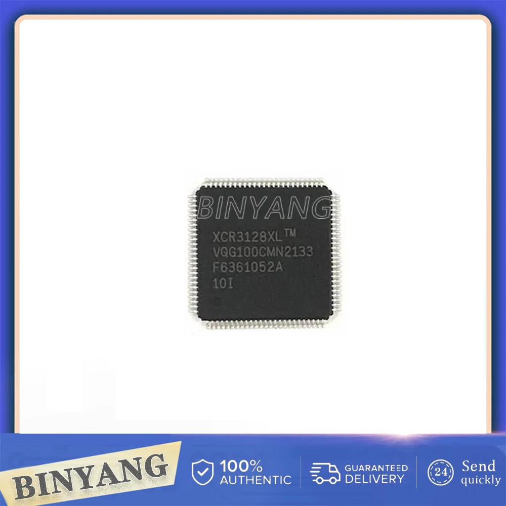 1PCS/lot XCR3128XL-10VQG100I QFP100 XCR3128 100% new imported original IC Chips Fast delivery