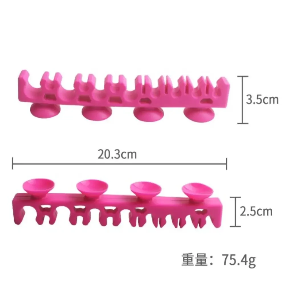 アクセサリーシリコーン化粧ブラシホルダーポータブル吸盤ブラシ乾燥ラックソフトメイクツール収納ラック女性