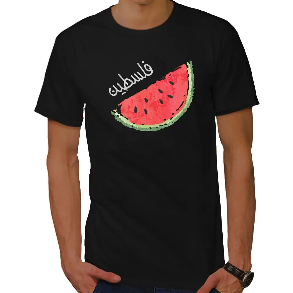 

Men Women Fashion Casual Short Sleeve T-shirts Tops 2024 High Quality Cotton Tee This Is Not A Watermelon Funny Graphic T-Shirt