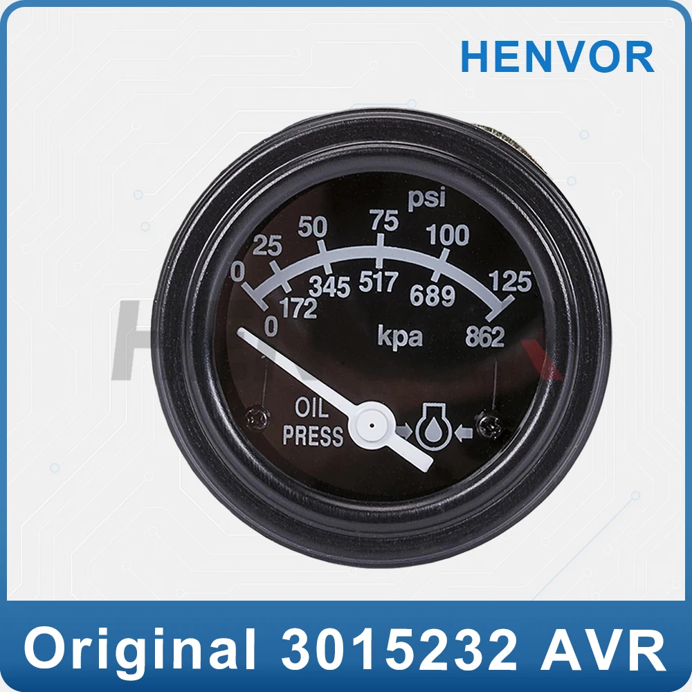 Engine Oil Pressure Gauge 3015232 12V 24V Power Unit Instrument for Generator Set Monitoring